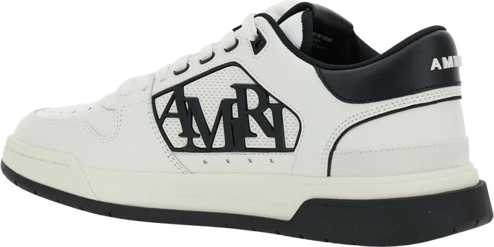 White Low Top Sneakers With Logo Patch On The Side And Contrasting Heel With Logo Lettering In Leather Man - Image 3