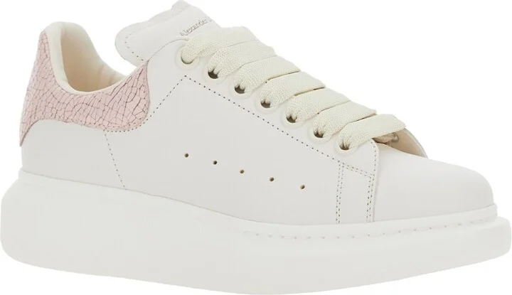 White Low Top Sneakers With Logo Patch On The Tongue And Contrasting Heel Detail In Leather Woman - Image 2