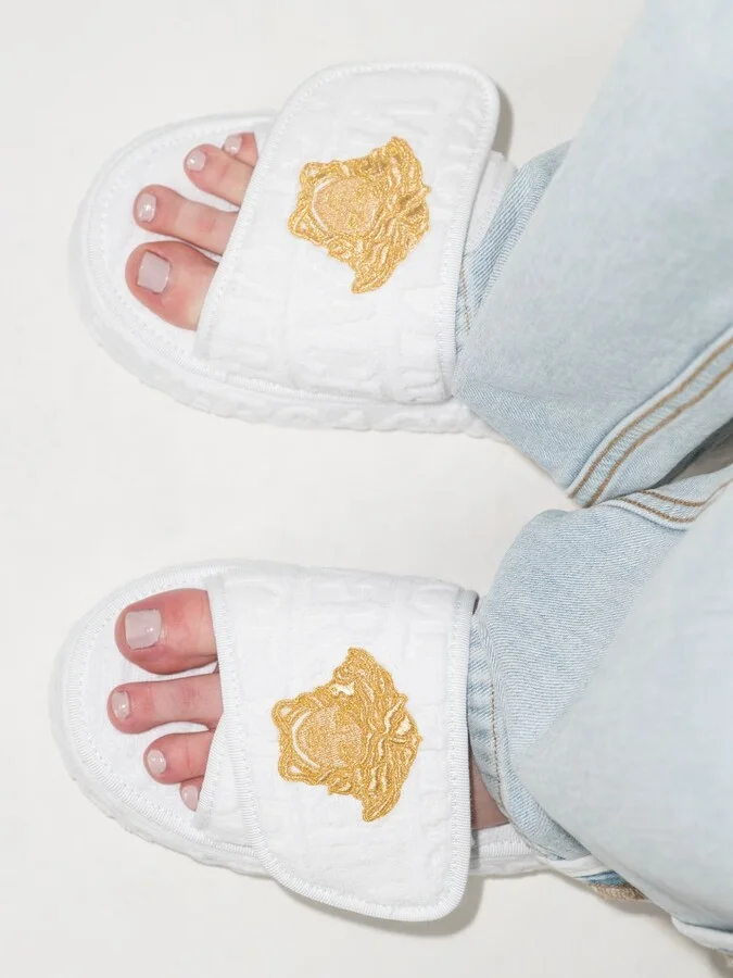 White Medusa Platform Slippers - Image 3