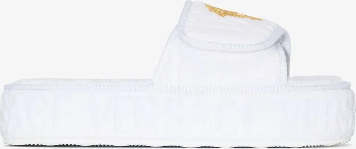White Medusa Platform Slippers
