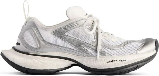 White mesh and rubber Circuit sneakers