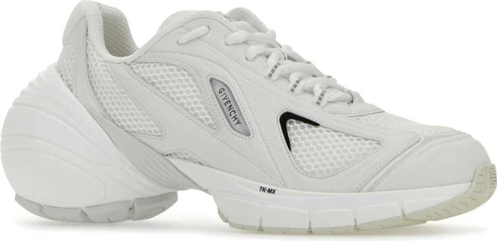 White Mesh And Synthetic Leather Tk-mx Sneakers - Image 2