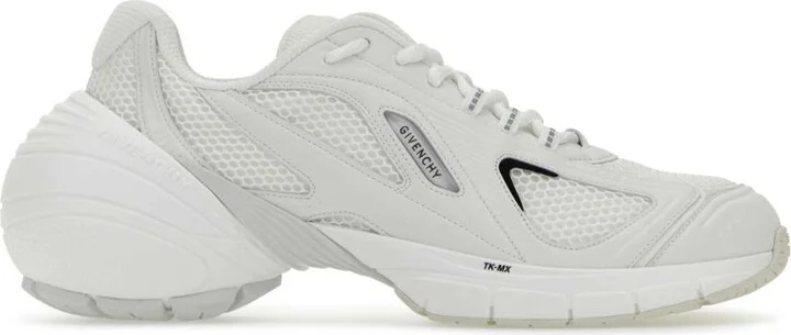White Mesh And Synthetic Leather Tk-mx Sneakers