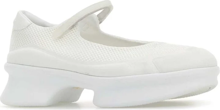 White Mesh Ballerinas - Image 2