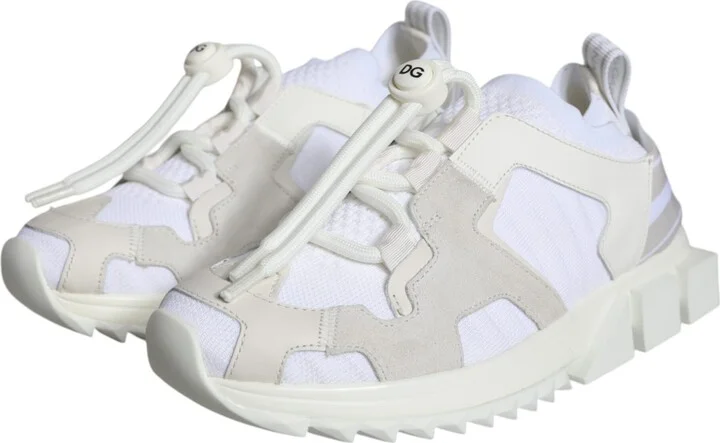 White Mesh Sorrento Trekking Sneakers Women's Shoes - Image 3