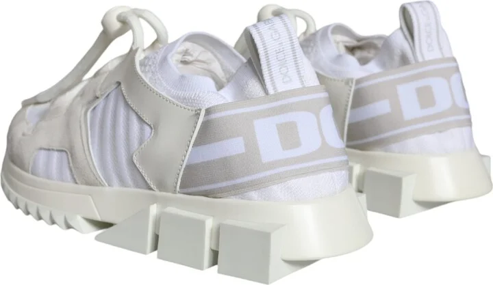White Mesh Sorrento Trekking Sneakers Women's Shoes - Image 4