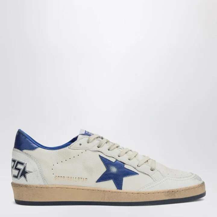 White/metallic blue Ballstar sneakers