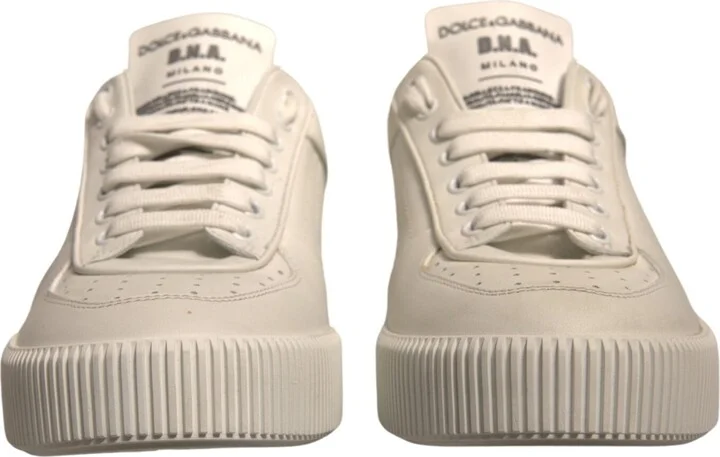 White Miami Leather Low Top Sneakers Men's Shoes (Pre-Owned) - Image 2