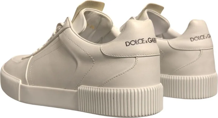 White Miami Leather Low Top Sneakers Men's Shoes (Pre-Owned) - Image 4