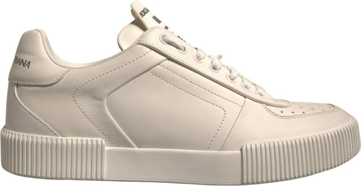 White Miami Leather Low Top Sneakers Men's Shoes (Pre-Owned)