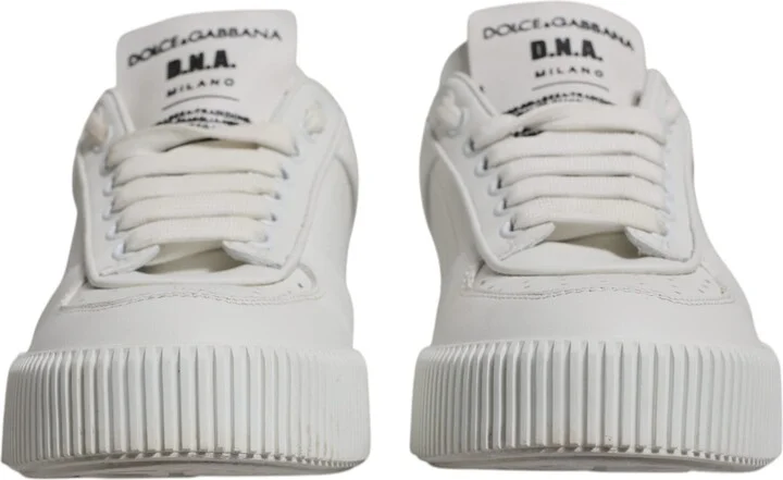 White Miami Leather Low Top Sneakers Women's Shoes (Pre-Owned) - Image 2
