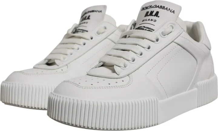 White Miami Leather Low Top Sneakers Women's Shoes (Pre-Owned) - Image 3