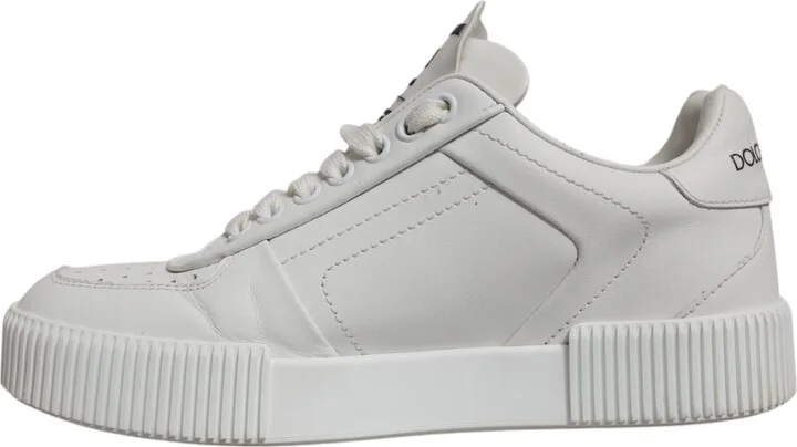 White Miami Leather Low Top Sneakers Women's Shoes (Pre-Owned) - Image 5