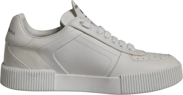 White Miami Leather Low Top Sneakers Women's Shoes (Pre-Owned)