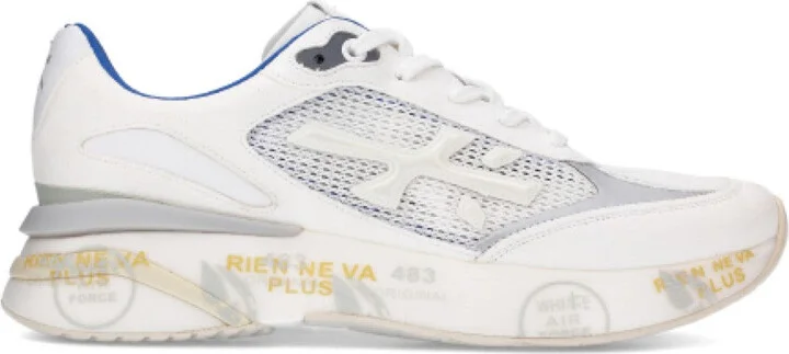 White Moerun Suede And Mesh Sneakers