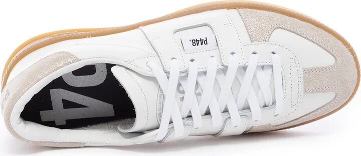 White Monza Cream Glitter Sneaker - Image 5