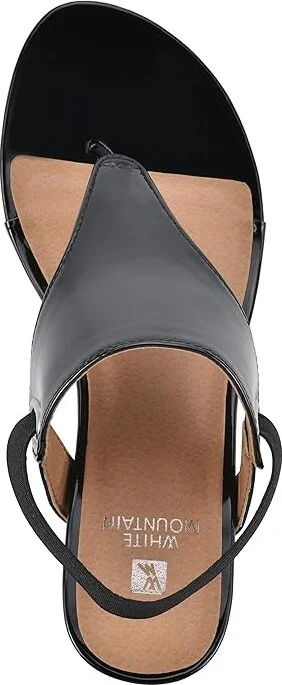 White Mountain All Dres Women's Shoes Black Patent : 6.5 M, Synthetic - Image 2