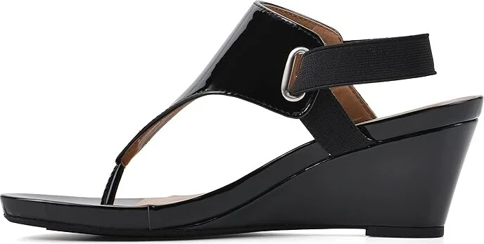White Mountain All Dres Women's Shoes Black Patent : 6.5 M, Synthetic - Image 5