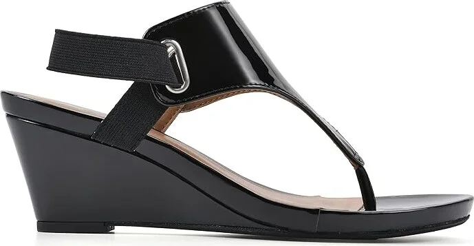 White Mountain All Dres Women's Shoes Black Patent : 6.5 M, Synthetic - Image 6