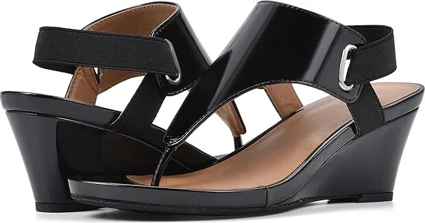 White Mountain All Dres Women's Shoes Black Patent : 6.5 M, Synthetic