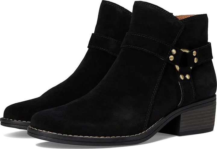 White Mountain Altossa Women's Boots Black/Suede : 8.5 B - Medium, Leather