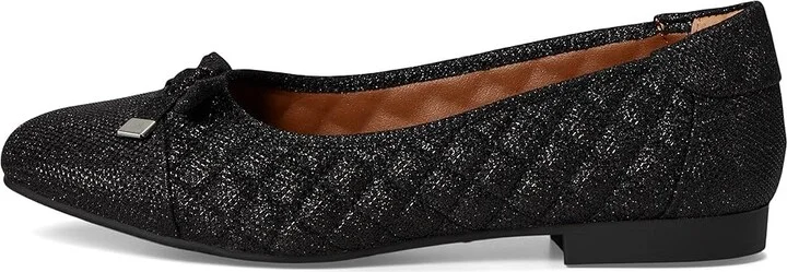 White Mountain Bocah Women's Flat Shoes Black/Glitter/Fab : 8.5 B - Medium, Polyester - Image 6