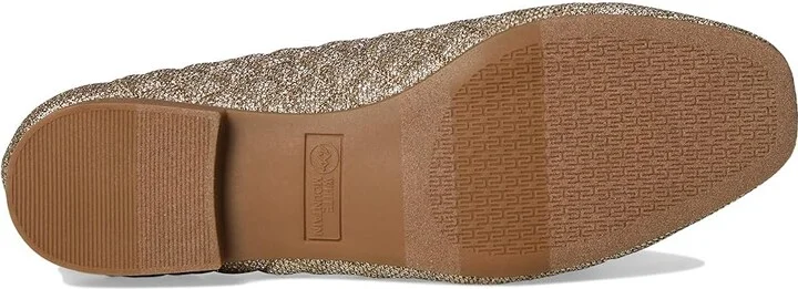 White Mountain Bocah Women's Flat Shoes Black/Glitter/Fab : 8.5 B - Medium, Polyester - Image 9