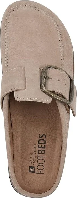 White Mountain Bueno Women's Clog Shoes Beachwood : 5 M, Suede - Image 2