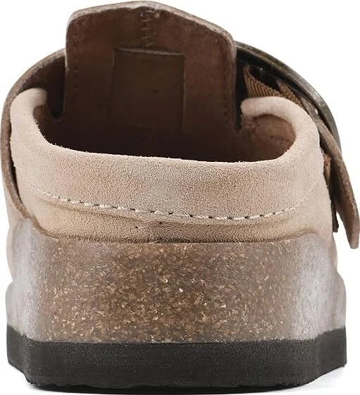White Mountain Bueno Women's Clog Shoes Beachwood : 5 M, Suede - Image 4