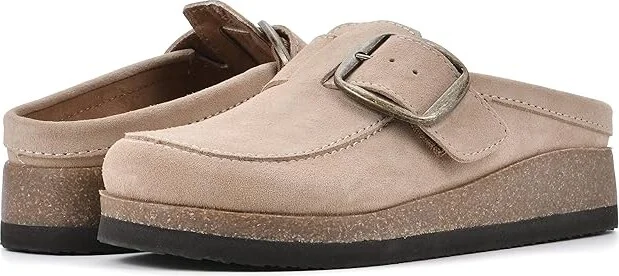 White Mountain Bueno Women's Clog Shoes Beachwood : 5 M, Suede
