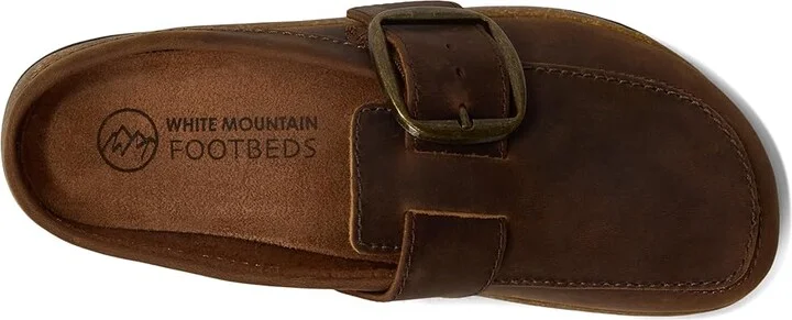 White Mountain Bueno Women's Clog Shoes Brown : 5 M, Suede - Image 2