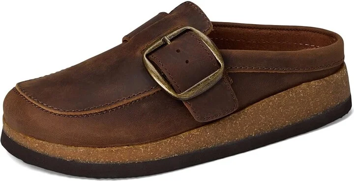 White Mountain Bueno Women's Clog Shoes Brown : 5 M, Suede - Image 5