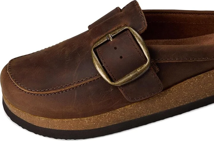 White Mountain Bueno Women's Clog Shoes Brown : 5 M, Suede - Image 7