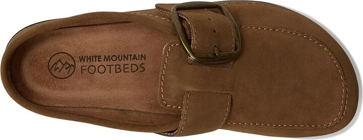 White Mountain Bueno Women's Clog Shoes Chestnut Suede : 6 M - Image 2