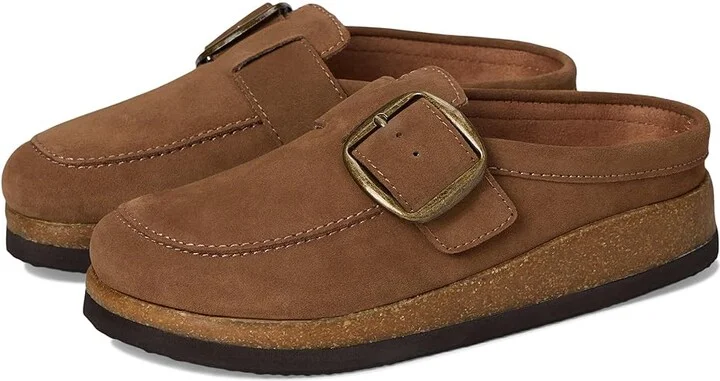 White Mountain Bueno Women's Clog Shoes Chestnut Suede : 6 M