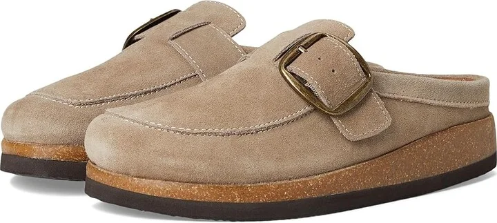 White Mountain Bueno Women's Clog Shoes Taupe/Suede : 6 M