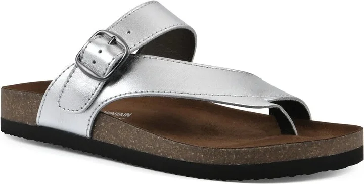 Silver Metallic Leather