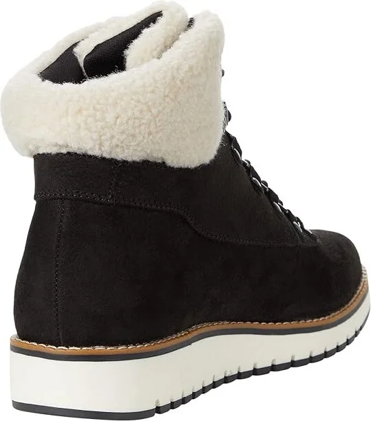 White Mountain Cozy Women's Lace-up Boots Black/Fabric : 7.5 W, Synthetic - Image 4