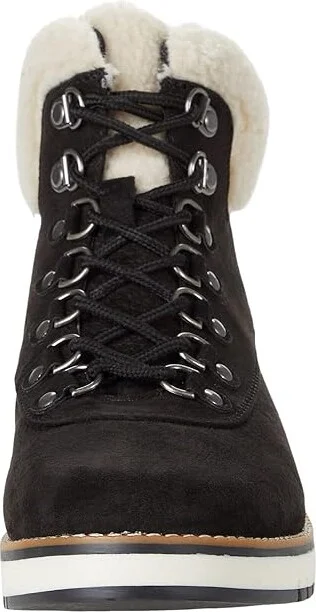 White Mountain Cozy Women's Lace-up Boots Black/Fabric : 7.5 W, Synthetic - Image 5
