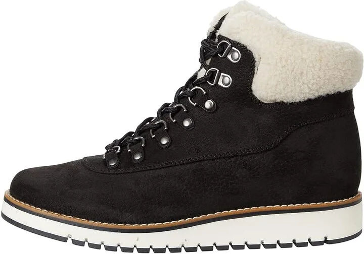 White Mountain Cozy Women's Lace-up Boots Black/Fabric : 7.5 W, Synthetic - Image 6