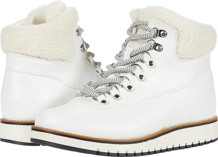 White Mountain Cozy Women's Lace-up Boots White : 6 W, Synthetic