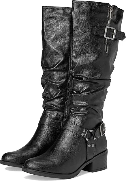 White Mountain Cushion Women's Boots Black/Smooth : 8 B - Medium, Textile