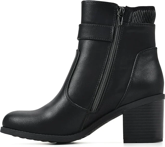 White Mountain Dessert Women's Boots Black : 6.5 M, Leather - Image 5