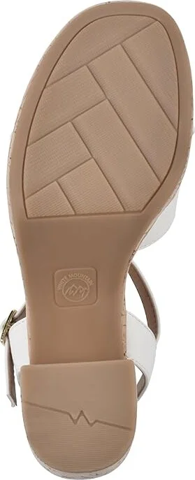 White Mountain Dubonnet Women's Sandals White/Burn/Smooth : 9 B - Medium, Leather - Image 3