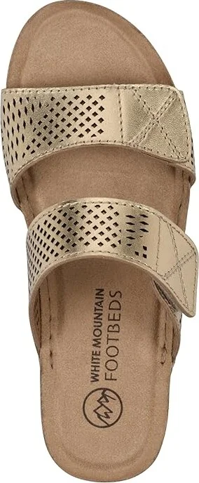 White Mountain Ferula Women's Sandals Antique/Gold Leather : 9.5 M - Image 2