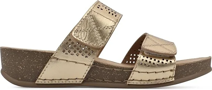 White Mountain Ferula Women's Sandals Antique/Gold Leather : 9.5 M - Image 6