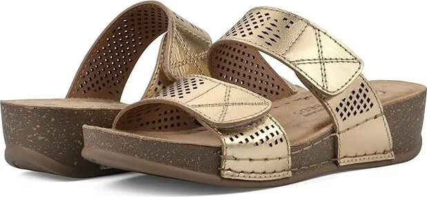 White Mountain Ferula Women's Sandals Antique/Gold Leather : 9.5 M