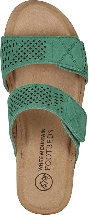 White Mountain Ferula Women's Sandals Classic Green/Suede : 6 M, Leather - Image 2