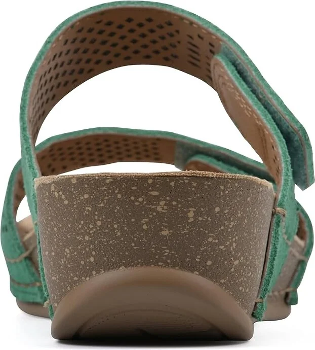 White Mountain Ferula Women's Sandals Classic Green/Suede : 6 M, Leather - Image 4