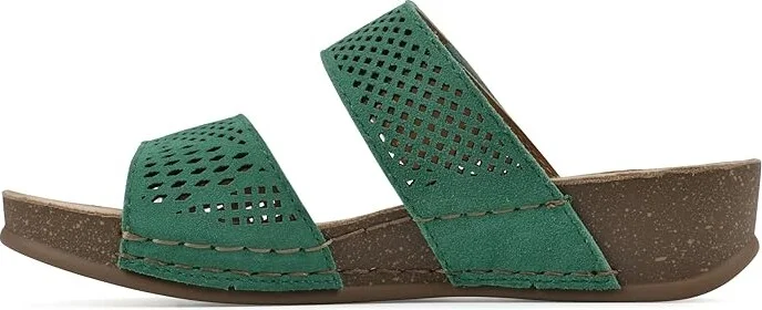 White Mountain Ferula Women's Sandals Classic Green/Suede : 6 M, Leather - Image 5